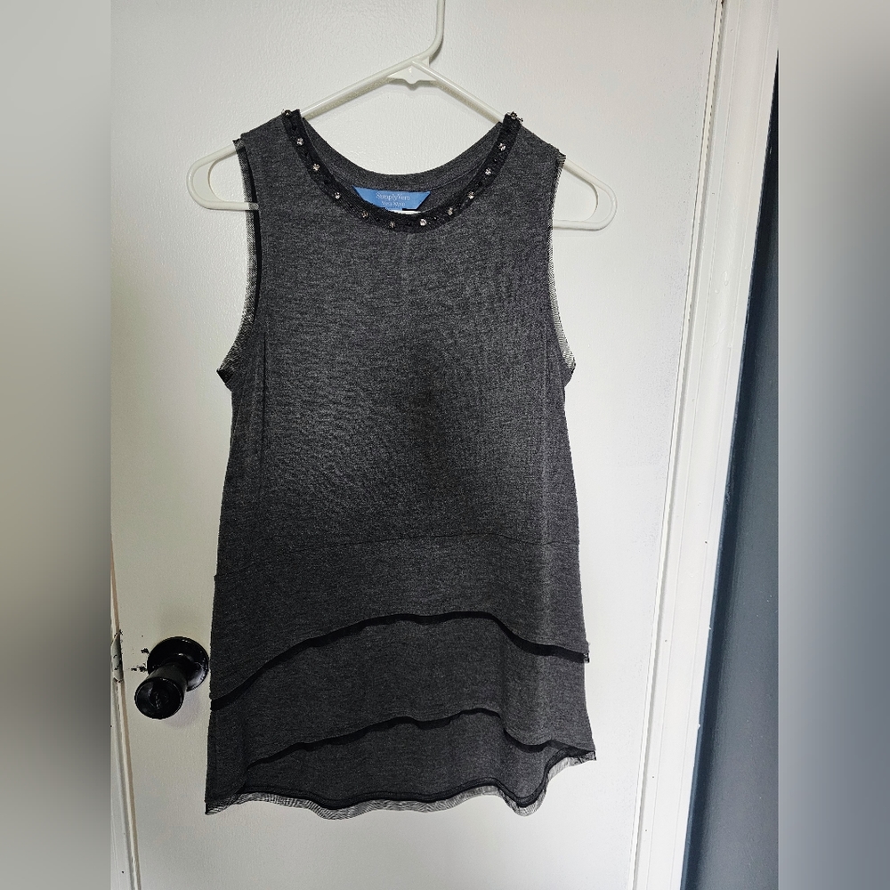 Simply Vera jeweled neckline tank top